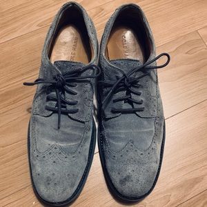 Men's Cole Haan LunarGrand Gray Suede Wingtips 9.5